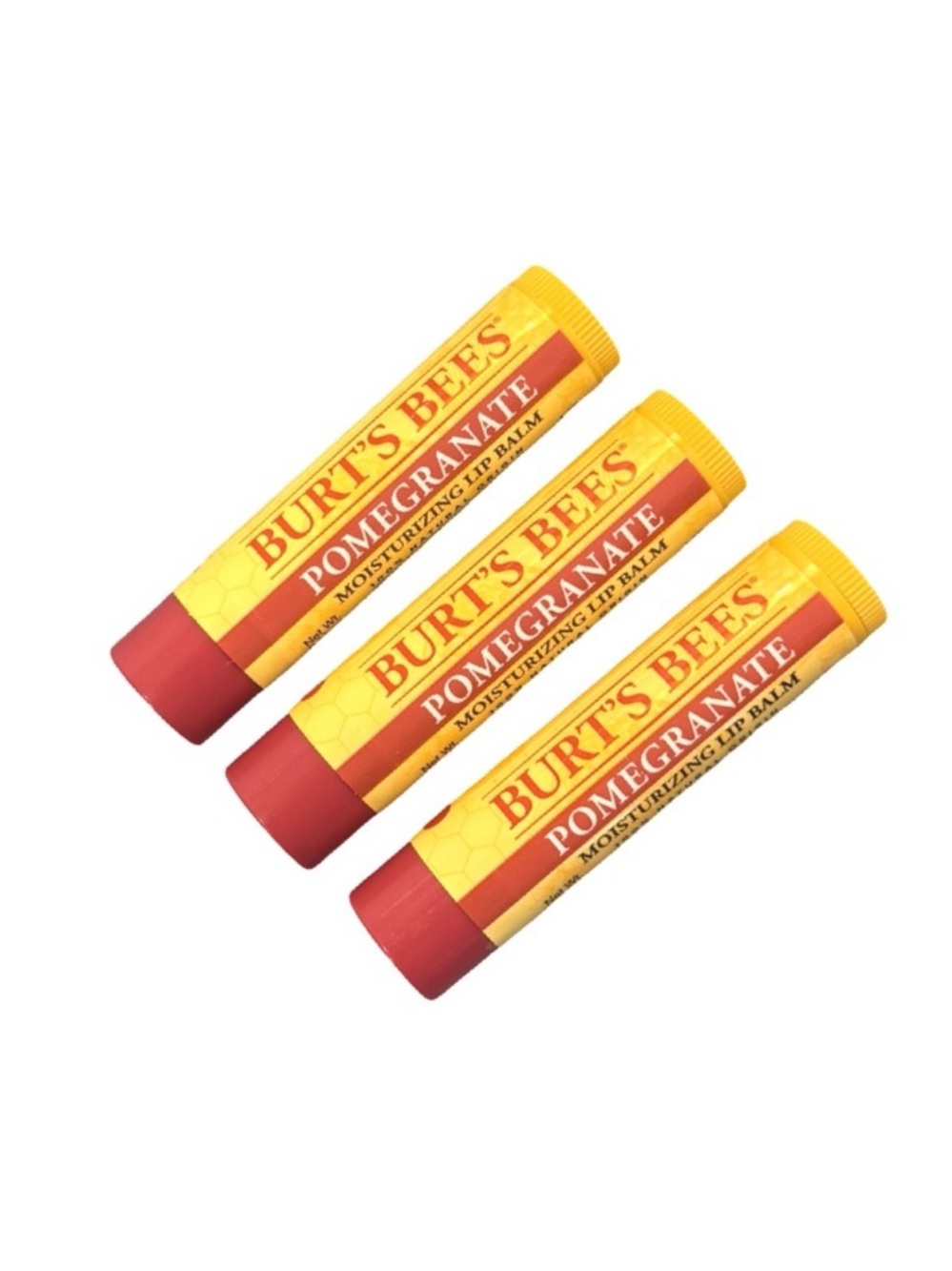 3 Burt Bee Pomegranate Lip Balm